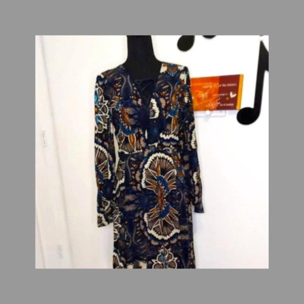 H&M Boho Long-sleeve maxi dress Size 4